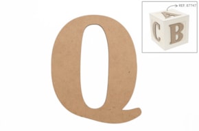 SET 6 LETTERS Q 13.7X0.3CM MDF