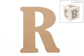 SET 6 LETTERS R 13.7X0.3CM MDF