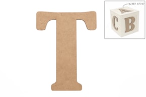 SET 6 LETTERS T 13.7X0.3CM MDF