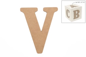SET 6 LETTERS V 13.7X0.3CM MDF