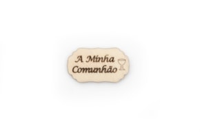 SET 12 PLACAS A MINHA COMUNHÃO 4.5X2.5X0.3CM CHOPO