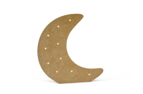 SET 2 MOONS W/LEDS W/SUPPORT 28.2X30X1.2CM MDF