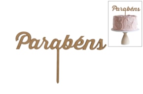 SET 4 CAKE TOPS PARABENS 18.5X10.6X0.3CM MDF