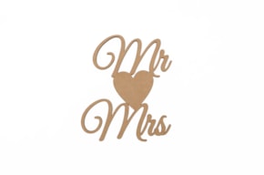 SET 4 PALABRAS MR&MRS 18X20.6X0.3CM DM
