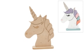 UNICORN C/LED 25.8X36.2X1.2CM MDF C/BASE