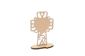 SET 2 CRUZES 10X15.1X0.3CM MDF C/BASE 10X4.4X0.3CM MDF