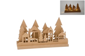 PAISAJE NAVIDAD CON LED 30X8X16X1.2CM DM