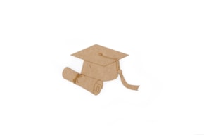 SET 12 CARTOLAS+DIPLOMA 11X7.2X0.3CM MDF
