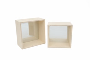 SET 2 FRAMES 26.5X26.5X14CM - 23X23X13CM