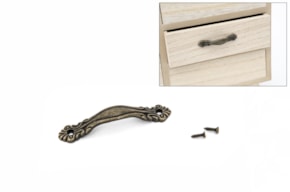 SET 6 OLD GOLD HANDLES 6.5X1.2CM