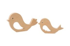 SET 2 PASSAROS 20X11.8X1.2CM - 15X9.1X1.2CM MDF
