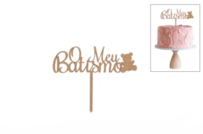 SET 4 TOPPERS O MEU BATISMO 18X14.4X0.3CM DM