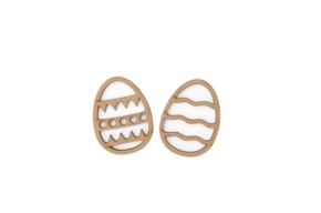 SET 12 OVOS 3.8X5X0.3CM MDF