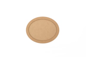 PLACA OVAL 25X20X0.3CM MDF