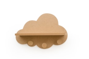 NUBE 40X27X1.2CM C/ESTANTE 34.5X10X1.2CM MDF