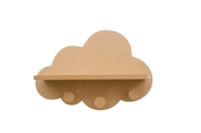 CLOUD 40X27X1.2CM W/SHELF 34.5X10X1.2CM MDF