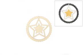 SET 6 APLICACIONES ESTRELLA 10X0.3CM CHOPO