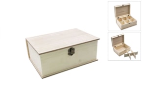 WOODEN BOX BOOK  23X17X9CM