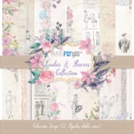 BLOC 12 PAPELES SCRAP 30.5X30.5CM LADIES & FLOWERS PFY-1407