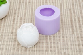 SILICONE MOULD 5.5X5.5X4.5CM MLD078 ROSE