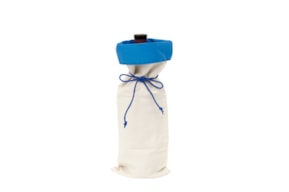 SACO GARRAFA DO VINHO 16X36CM AZUL 694N