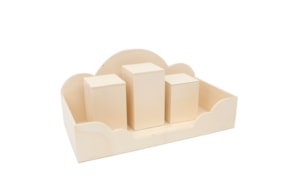 BOX 40X20X18.5CM  C/3 POTES 8 x 8 x 15-13-11CM altura
