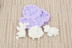 MOLDE SILICONA 4CM MLD112  NIÑO JESÚS-OVEJA-ÁNGEL
