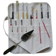 HOLDER BRUSH WHITE COTTON 29 X 32CM