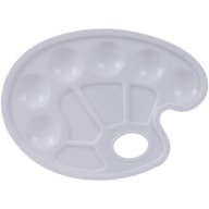 PALETA PLASTICO OVAL 6+4 POÇOS 22X17CM