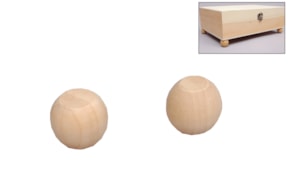 SET 8 WOODEN BALLS 2.3X2.4CM