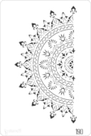 STENCIL 20X30CM  190 MEIA MANDALA
