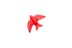 SWALLOW 8.5X6X2.2CM RED