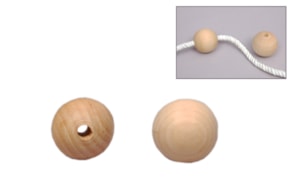 SET 12 BALLS WOOD 2.8CM FURADAS