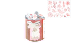 STAMPO TEXTILE FLORES E FOLHAS 05274