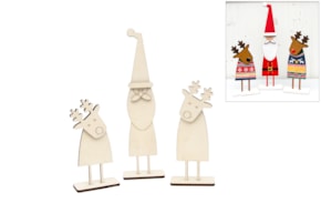 RENOS Y PAPA NOEL 36CM-24CM-20CM X 0.6CM CHOUPO
