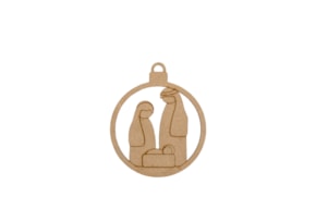 SET 6 BOLAS NAVIDAD C/ NACIMIENTO 10X12X0.3CM MDF