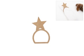 SET 12 SERVILLETEROS C/ ESTRELLA 6.2X9.2X0.3CM