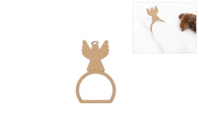 SET 12 SERVILLETEROS C/ ÁNGEL 6X9.5X0.3CM MDF