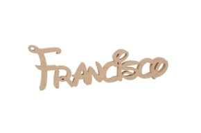 NOME PERSONALIZAVEL 6 A 10 LETRAS 12X1.6CM MDF