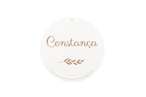 HUNTING DREAMS WITH CUSTOMIZE NAME D.22X0.3CM MDF WHITE