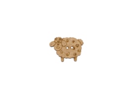 SET 12 BOTOES OVELHA 2.8X2.2X0.3CM MDF