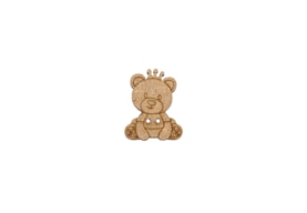 SET 12 BOTOES URSINHO 2.4X3X0.3CM MDF