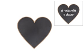PLACA CORAZON CON PIZARRA