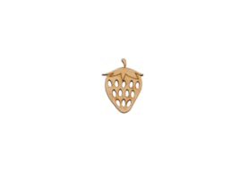 SET 12 BOTOES MORANGO 1.9X2.5X0.3CM MDF