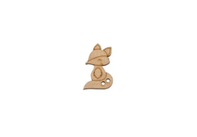 SET 12 BOTOES RAPOSA 1.6X2.5X0.3CM MDF