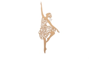BAILARINA COM VESTIDO RENDILHADO 16.2X40X0.3CM MDF