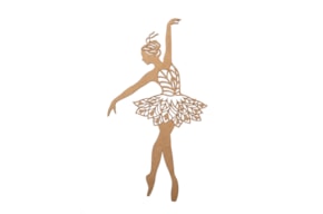 BAILARINA COM VESTIDO RENDILHADO 21.4X40X0.3CM MDF