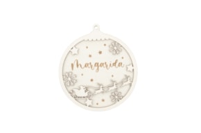 BOLA DE NAVIDAD C/ NOMBRE PERSONALIZABLE D.10X0.3CM CHOUPO