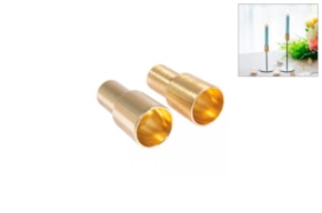 Met.bottle candle holder f.taper gold, 2.2/1, 8x5cm RAYHER