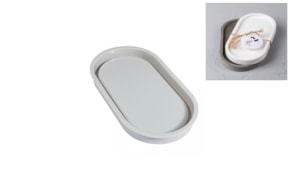 Silicone casting mould Oval coaster, 17.8x9.5x1.6cm RAYHER